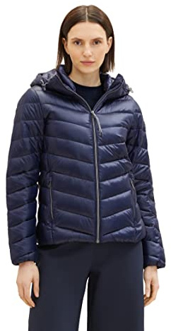 TOM TAILOR Damen 1036719 Lightweight Steppjacke mit Kapuze (1er Pack)