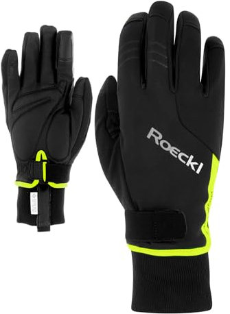 Roeckl Villach 2 Winter Fahrrad Handschuhe lang schwarz/gelb 2023: Größe: 9