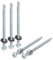 sourcing map #14 x 4 Self Drilling Screws with Rubber Washer, 50pcs Zinc Plated Steel Roofing Screws Hex Head Self Tapping Screws with EPDM Washer for Metal to Metal