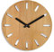 Natuhr Wanduhr Eiche geölt Holz – Commas - Massivholz, geräuscharmes deutsches Uhrwerk, puristisch, modern, 30 cm Durchmesser