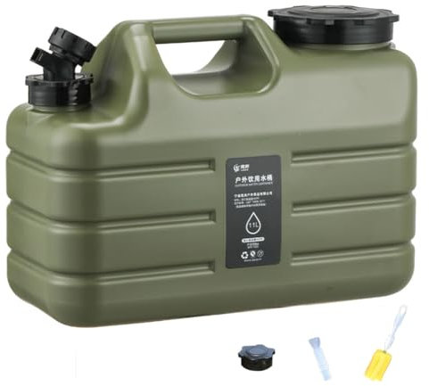 RuiDay Reservoir Eau Camping Car,Portable Bidon d'eau avec Poignée,Jerrican Alimentaire avec Robinet,Bidon d'eau sans BPA, Parfait pour Voyage, Camping, Barbecue, Pêche