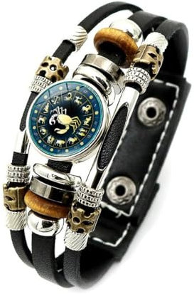 Zodiac Bracelet For Men Women,Luminous Handmade Multi-Layered Beaded Bracelet,Zodiac Signs Bracelet Star Sign Constellation Capricorn Scorpio Libra Horoscope Bracelet Gifts,Cancer,20.5Cm