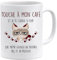 Cadeau Collègue De Travail |Touche à mon Café et je te Claque | Mug Cadeau Collègue De Travail | Idée Cadeau Mug Humour pour Collègue (Blanc)
