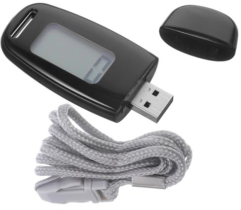 Veemoon Praktischer Schrittzähler Mit Professionellem Laufsensor Tragbarer Gehzähler Für Fitness-aktivitäten Kreativer Pedometer Mit Langer Akkulaufzeit Einfach An Gürtelschlaufe