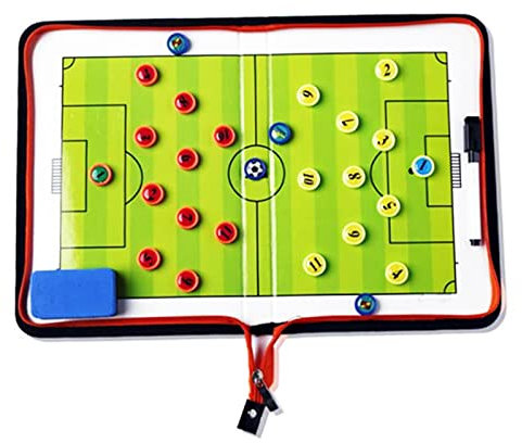 Football Coach Tactical Magnetic Tactical Board mit Radiergummi Marker, tragbares Football Tactical Notebook, Glatte Oberfl?Che Football Coach Clipboard, Sport Training Aids