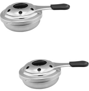 Gatuida Oil for Chafing Dish 2pcs Box Alcohol Stove Chafing Dish Oil Burning Heater Camping Burner Grill Burners Gas Can Rack Canned Heat Round Catering Buffet Mini Make Tea Stainless Steel