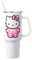 Silver Buffalo Sanrio Hello Kitty Halloween Spooky Skeleton Costume Stainless Steel Tumbler with Handle and Straw, Fits in Standard Cup Holder, 40 Ounces