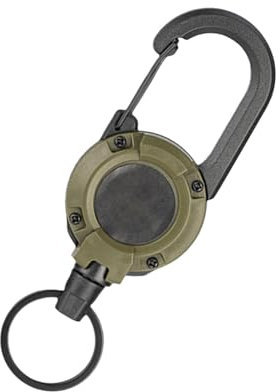 Raypontia Porte-clés rétractable,porte-clés rétractable | Porte-clés à cordon rétractable en acier robuste - Mousqueton rétractable pour badge de travail, porte-clés extensible pour suspendues,