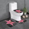 EYLOZS Badezimmerteppich Set 3 Teilig Waschbar rutschfeste Badematte Toilettenmatte Weich Saugfähige Badteppiche,Popstar-Party, Hollywood Walk of Fame-Symbol, Promi-Entertainment,
