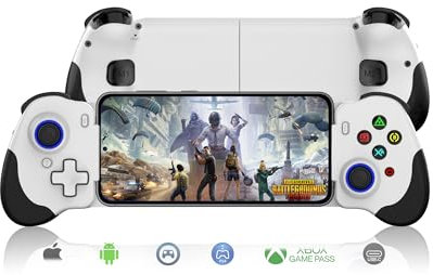 arVin Remote Player Controller für iPhone 16/15 Serie & Android (USB C) Gamepad für Xbox Game Pass, PlayStation, Steam Link, Cloud Gaming mit Hall Joystick/Trigger-Plug&Play (Weiß)