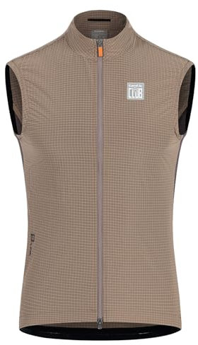 Santic Gilet de cyclisme sans manches pour homme et femme, marron, XL