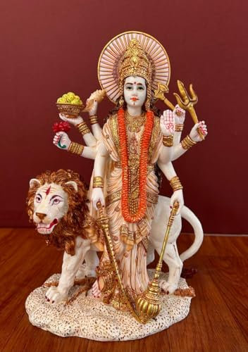 UGRA Durga Statue, 27,9 cm Göttin Durga-Statue, Durga für Altar, Parvati-Statue, Shiva-Statue, Durga Maa, Adishakti-Statue, Kali, Durga Devi