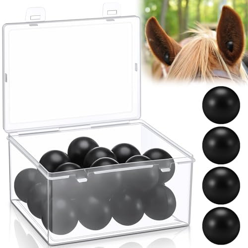 Dansydaisy Ohrstöpsel für Pferde, mit Aufbewahrungsbox, Schaumstoff-Ohrstöpsel, Ball, wiederverwendbar, Schaumstoff, Schallblockierung, Geräuschunterdrückung, Zubehör, 10 Paar
