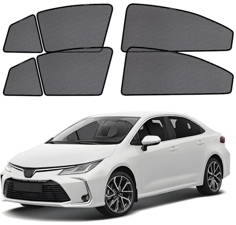 ZATOOTO Parasol para ventana de coche para Toyota Corolla 2019-2024, parasol para ventana delantera Corolla, diseño dividido, pantalla de ventana de coche para camping, bloqueador solar UV,