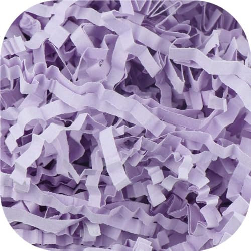 Papier déchiqueté froissé recyclable pour emballage cadeau, confettis en raphia, papier déchiqueté pour paniers de Pâques, décoration créative d'œufs (50 g) (violet)
