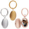PLIGREAT 3er Pack Oval Medaillon Schlüsselanhänger, Silber Foto Medaillon Schlüsselanhänger für Frauen Roségold Oval Medaillon Schlüsselanhänger, der Bilder hält Fotorahmen Charm Medaillon Anhänger