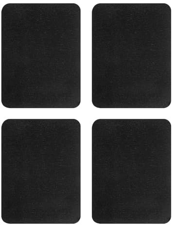 sourcing map 4Pcs Iron on Patches for Clothing Repair, Mending Fabric Repair Patch Cotton for Clothes Pants Bags, 5x4 Inch Black