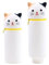 DEZP 1 Stück Kawaii Pencil Case 2 In 1 Soft Silicone Federmäppchen 18.5 * 6.5Cm, Multifunktions Tiere Theme Pen Holder Zipper Colored Pencils Marker, stifte mäppchen Für Legami Pens(Hai，C) (Kätzchen)
