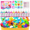 Gels Magiques 3D CréAtifs, Eleanore's Diary Aqua Gelz Set, DIY Magic Water Elf, 12 Bouteilles de Gel Coloré, 12 Formes, Water Art pour Enfants Garçons et Filles 3+