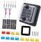 Cabilock 1Set Fuse Box Distribution Block for Off Road Vehicles Compatible Fuse Organizer with Identification Stickers for Battery Terminal