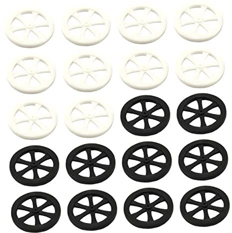 QUMIIRITY 20Stücke DIY Auto Kunststoff Rad Zubehör für Modellautos Hochfestes Material Langlebig und Sicher Kreatives und Basteln