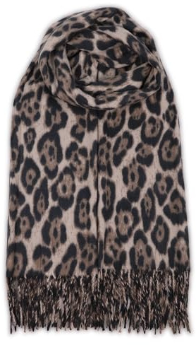 malito - Damen Modeschal - weicher XXL Viskosemix Baumwolle Schal - Winterschal Leo-Print modern & lang - Pashmina Stola Animalprint S605