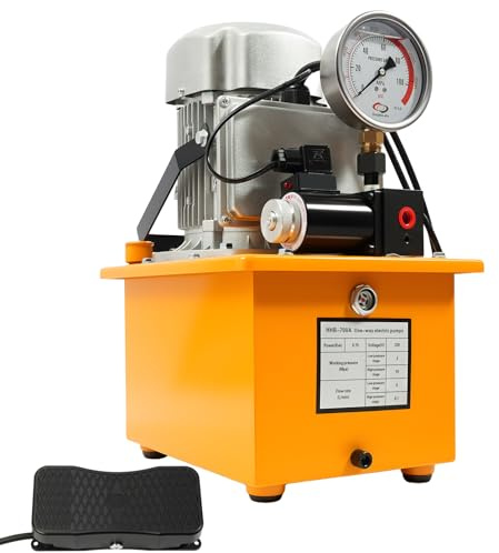 Pompa idraulica elettrica da 750 W, 1400 giri/min, 2-70 Mpa, pompa idraulica, 7 l, serbatoio del carburante, pompa a pedale idraulica, 725-10.000 PSI, elettrovalvola a solenoide idraulica, per la