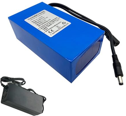 JHKJ DC 12V 16000mAh 20000mAh 24000mAh Rechargeable Lithium Polymer Battery with Charger for 12V Electric Devices Camera LED Light Strip,12V,16000mAh
