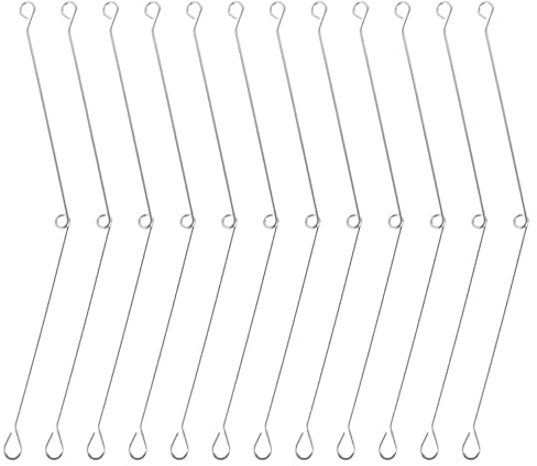 DIYEAH Lot de 12 clips à ressort de torsion : clips à ressort pour luminaires encastrés - Pince de fixation en acier inoxydable pour ventilateur de salle de bain et ventilateur d'extraction de