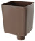 First Plast RCQ080M Raccoglitore Pluviale Quadrato, Marrone, ø 80 mm