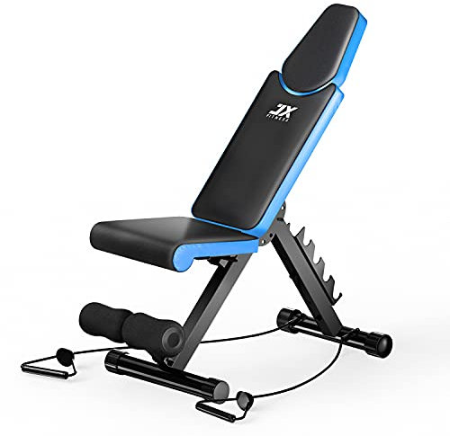 JX FITNESS Adjustable Weight Bench Home Training Gym Weight Lifting Sit Up Ab Bench Flat Incline Decline Multiuse Exercise Workout Bench