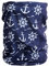 Halstuch Schlauchschal Damen Multifunktionstuch Schutz Herren Maritim-Look mit Anker Outdoor Atmungsaktiv Wetterfest Sport Rundschal Motorrad Tuch Loop (Anker dunkelblau)