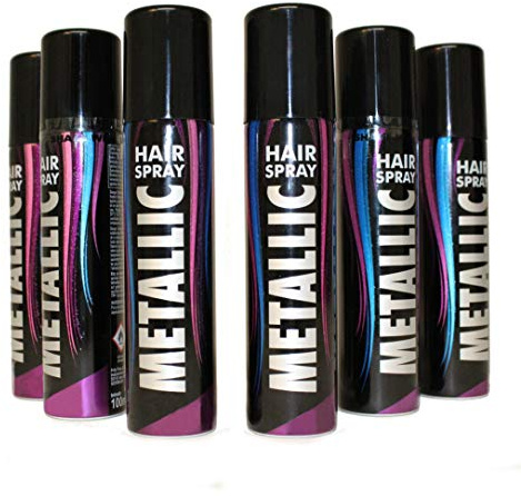 KarnevalsTeufel Haarspray Haarschmuck farbiges Spray für die Haare Metallic-Effekt (metallic lila)