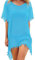 Voqeen Chiffon Beachwear, Womens Tassel Bikini Cover Up Swim Beach Dress Blue