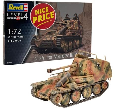 Revell 3316 Sd.Kfz. 138 Marder III AUSF. M Zubehör, Mehrfarbig