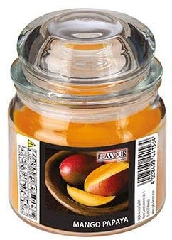 Gala Flavour by Bonbonglas mit Wachsfüllung, Maxi Ø 90 mm, 120 mm pfirsich - Mango-Papaya 96964 Duftkerzen mit Deckel Design-Kerzen