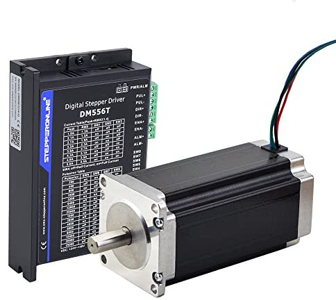 STEPPERONLINE 1 Achse Schrittmotor CNC Kit 3,0 Nm 4,2A 10mm Schacht Nema 23 Schrittmotor & Schrittmotor Treiber 1,8-5,6A 20-50VDC für CNC Graviermaschine,3D Drucker