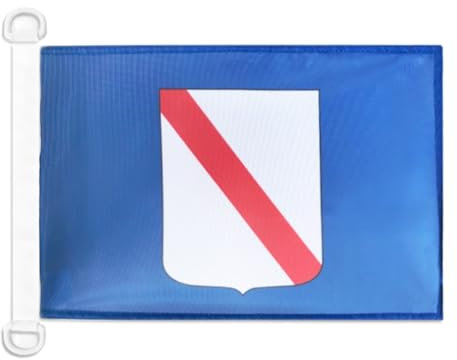 AZ FLAG Bandiera Navale Campania 45x30cm - Bandiera Maritima Campana - Regione Italia 30 x 45 cm speciale Nautismo, Padiglione Nautico