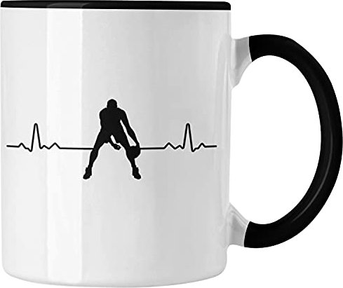 Trendation - Basketball Tasse Geschenk Basketballspieler Coach Trainer Geschenkidee Lustige Tasse Basketballer Jungs Jungen (Schwarz)