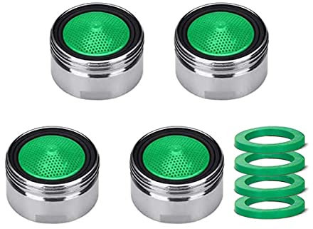 4 Pack Tap Aerator M18/M20/M22/M24, Water Saver Tap Filter Nozzle Faucet Aerator Replacement Parts - External Thread (M24)