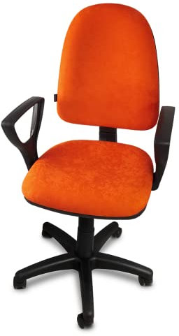 ARTOFIS Schreibtischstuhl mit Höhenverstellbar für Kinder - Ergonomischer Kinderschreibtischstuhl mit 5 Rollen, Drehbarer Jungendstuhl mit Rückenlehne, Orange