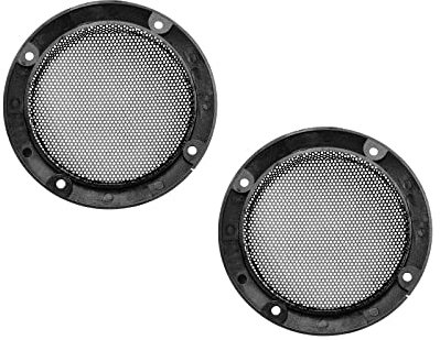 PATIKIL 3 95mm Altoparlante Griglia Copertura Rete Decorativo Cerchio Subwoofer Guardia Protezione, Nero 2pz
