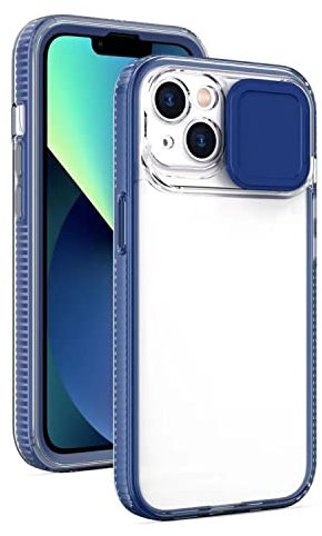 König Design Carcasa para Apple iPhone 14, color azul transparente