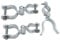 VIVIDA 1-3/8 x 2-3/8 Galvanized Steel Industrial Chain Link Fence Gate Hinge & Latch Kit