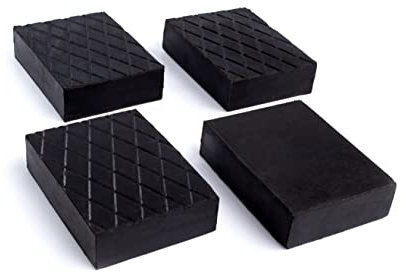 Generisch 4-STK Gummiklotz/Gummiblock für Hebebühne, Rangierheber, Wagenheber, Grubenheber (160x120x40cm) - Auto - Schwarz - Gummi - UTILITY_JACK