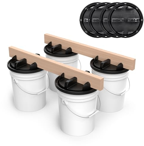 Bucket Builder 4-Pack, Quickly and Conveniently Build a Bench, Sawhorse or Workbench Using 5 Gallon Buckets