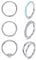 LOLIAS 6 Stück 16G Piercings Helix Silber Nasenringe Edelstahl Opel CZ Einfach Doppel Septum Clicker Lippenringe Knorpel Turm Tragus Muschel Daith Ohrringe Körper Piercing Schmuck 8/10MM