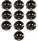 EMSea 10pcs Ampoules Base Douille Titulaire Coin à Verrouillage par Torsion Tableau de Bord pour T10 501 168 194 Type Miniature Coin Base Ampoules