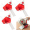WILLBOND Klebebandabroller, 7,6 cm breit, leicht, Verpackungsbandspender, Pistole, robuster Klebebandabroller für Büro, Zuhause, Versand, Umzug, Versandkarton, Verpackung, Siegelverpackung, Rot, 3