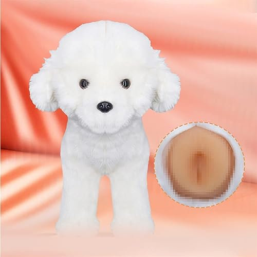 SAAKO Haustier-Hundepartnerspielzeug Für Männlichen Brunsthund, Plüschpuppenbraut Für Männliche Hundeangstlinderung, 20 cm Hoher Kanal-Chihuahua-Hündchen-Schnuller, Lustiges Entlüftungsspielzeug